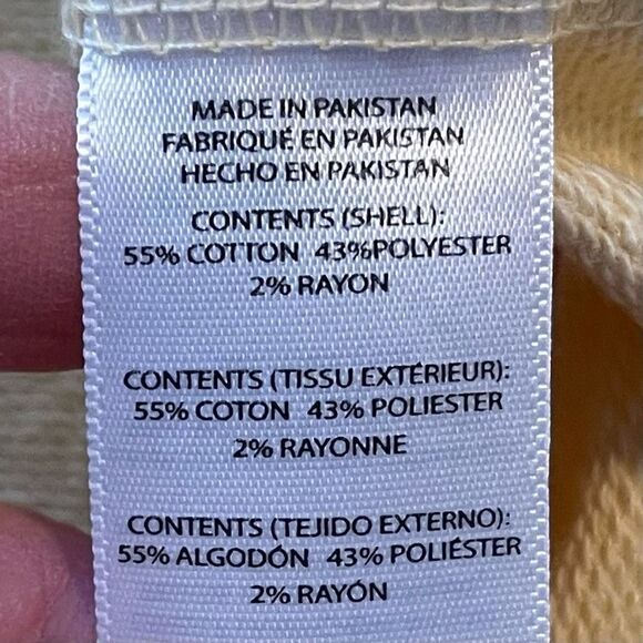 Onia Yellow Cream Garment Dyed Terry Sweatshirt - Picture 4 of 5